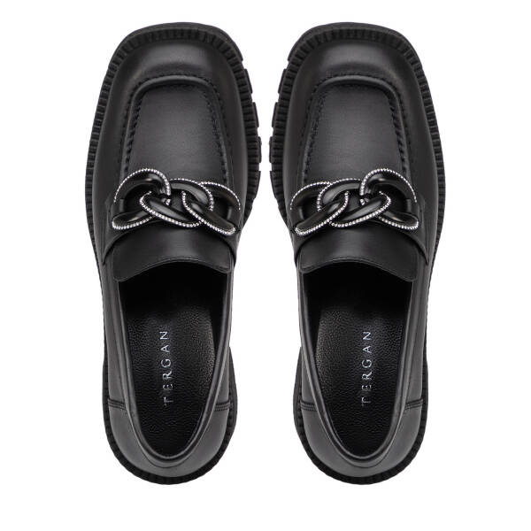 Siyah Hakiki Deri Kadın Casual Ayakkabı - K25I1AY67875-A23 - 5