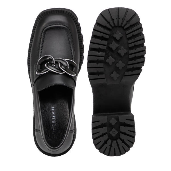 Siyah Hakiki Deri Kadın Casual Ayakkabı - K25I1AY67875-A23 - 6