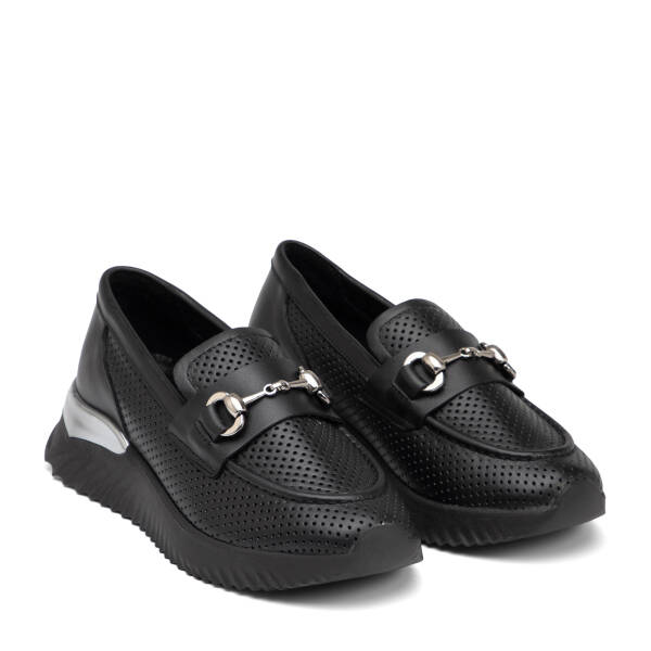 Siyah Hakiki Deri Kadın Casual Ayakkabı - K25I1AY67969-A23 - 2