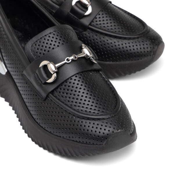 Siyah Hakiki Deri Kadın Casual Ayakkabı - K25I1AY67969-A23 - 3