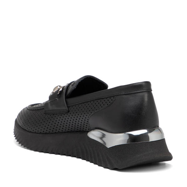 Siyah Hakiki Deri Kadın Casual Ayakkabı - K25I1AY67969-A23 - 4