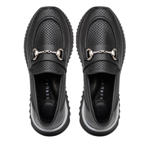 Siyah Hakiki Deri Kadın Casual Ayakkabı - K25I1AY67969-A23 - 5