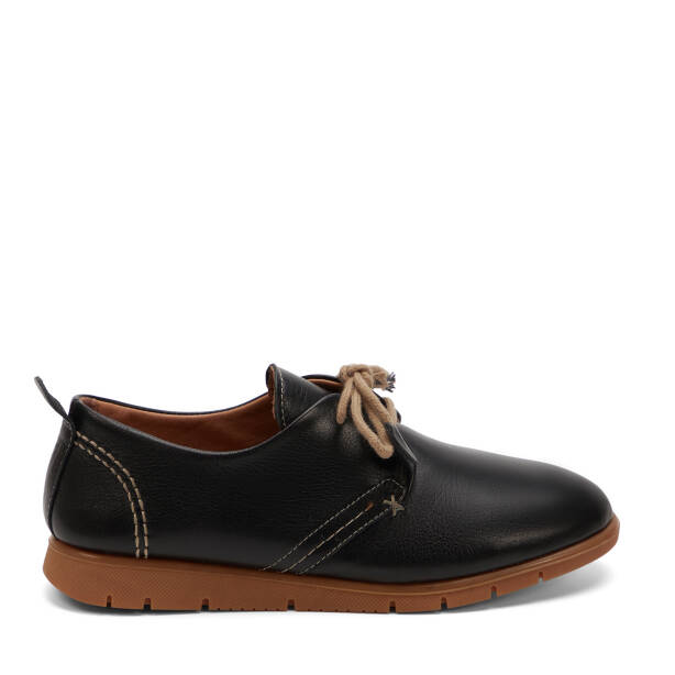 Siyah Hakiki Deri Kadın Casual Ayakkabı - K25I1AY67994-A23 - 1