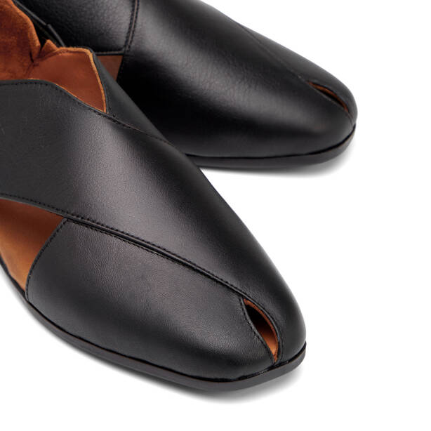 Siyah Hakiki Deri Kadın Casual Ayakkabı - K26I1AY68457-A23 - 3