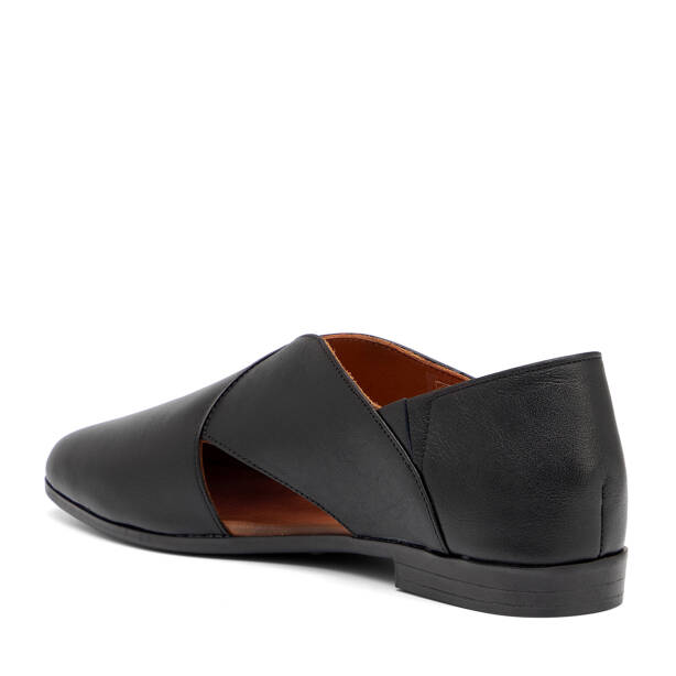 Siyah Hakiki Deri Kadın Casual Ayakkabı - K26I1AY68457-A23 - 4