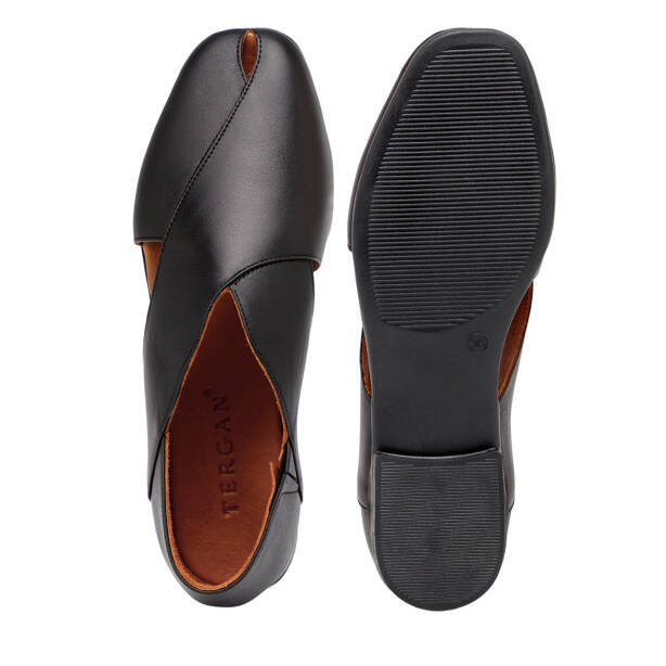 Siyah Hakiki Deri Kadın Casual Ayakkabı - K26I1AY68457-A23 - 6