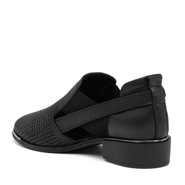 Siyah Hakiki Deri Kadın Casual Ayakkabı - K26I1AY68476-A23 - 4