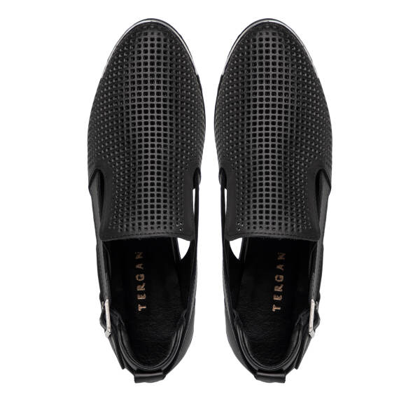 Siyah Hakiki Deri Kadın Casual Ayakkabı - K26I1AY68476-A23 - 5