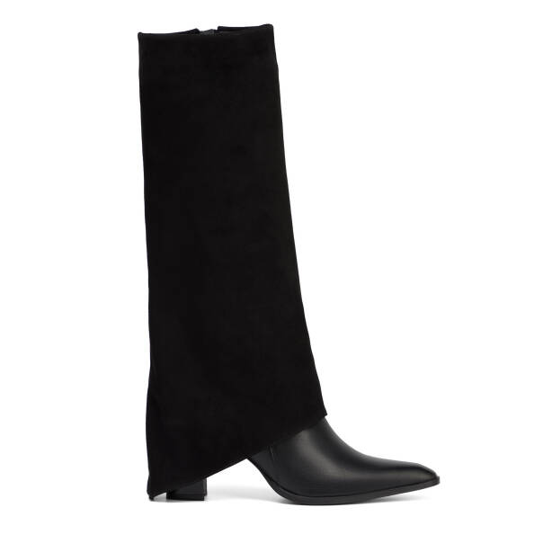 Siyah Hakiki Deri Kadın Çizme - K25K1CM68151-A23 