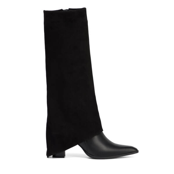 Siyah Hakiki Deri Kadın Çizme - K25K1CM68151-A23 - 1