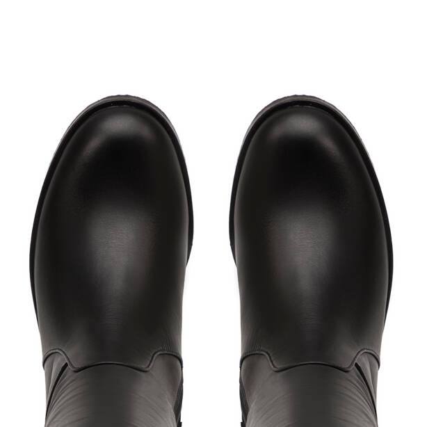 Siyah Hakiki Deri Kadın Çizme - K25K1CM68284-A23 - Tergan