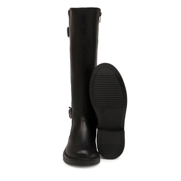 Siyah Hakiki Deri Kadın Çizme - K25K1CM68311-A23 - 4