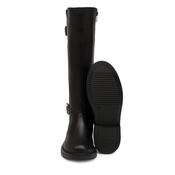Siyah Hakiki Deri Kadın Çizme - K25K1CM68311-A23 - 4