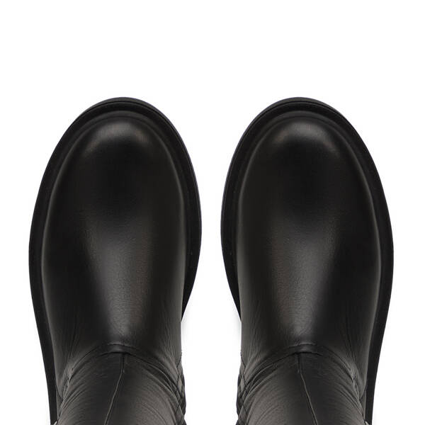 Siyah Hakiki Deri Kadın Çizme - K25K1CM68311-A23 - 5