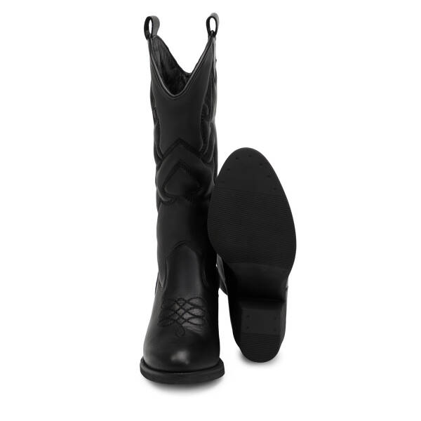 Siyah Hakiki Deri Kadın Çizme - K25K1CM68314-A23 - 4