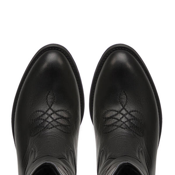 Siyah Hakiki Deri Kadın Çizme - K25K1CM68314-A23 - 5