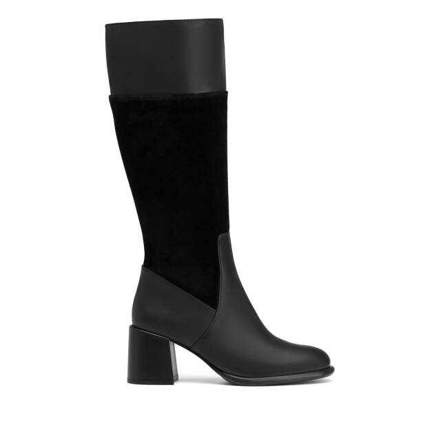 Siyah Hakiki Deri Kadın Çizme - K26K1CM68712-F49 - 1