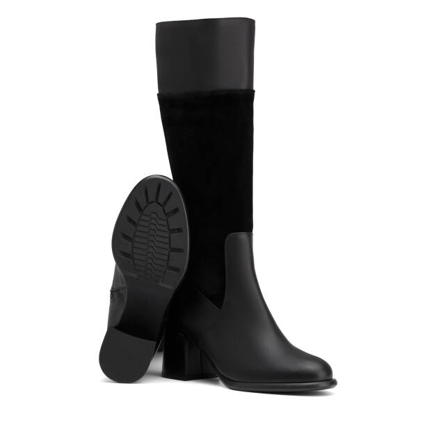 Siyah Hakiki Deri Kadın Çizme - K26K1CM68712-F49 - 4