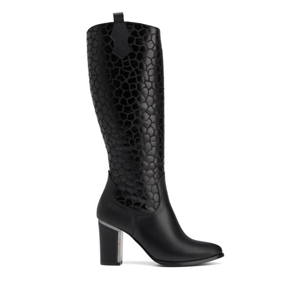Siyah Hakiki Deri Kadın Çizme - K26K1CM68767-M2S - 1