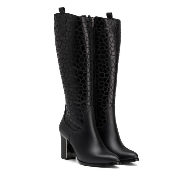 Siyah Hakiki Deri Kadın Çizme - K26K1CM68767-M2S - 2