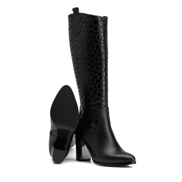 Siyah Hakiki Deri Kadın Çizme - K26K1CM68767-M2S - 4