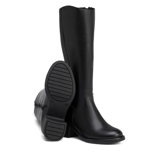 Siyah Hakiki Deri Kadın Çizme - K26K1CM68816-A23 - 4