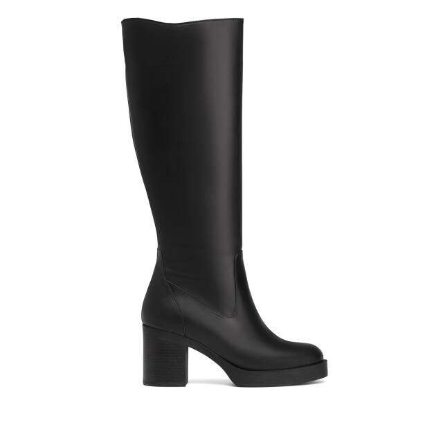 Siyah Hakiki Deri Kadın Çizme - K26K1CM68894-A23 - 1