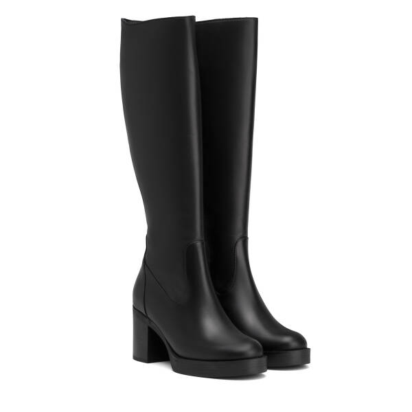 Siyah Hakiki Deri Kadın Çizme - K26K1CM68894-A23 - 2
