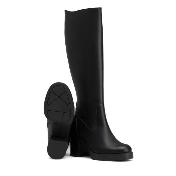 Siyah Hakiki Deri Kadın Çizme - K26K1CM68894-A23 - 4