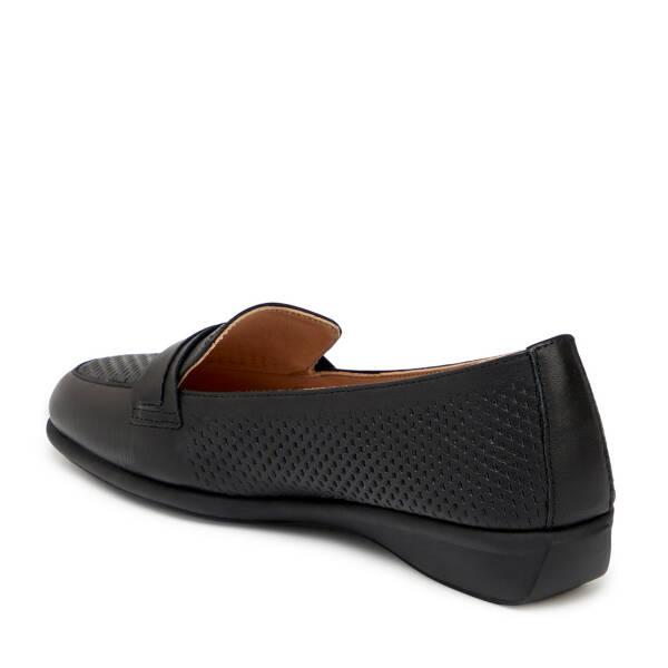 Siyah Hakiki Deri Kadın Dolgu Topuklu Ayakkabı - K25I1AY67972-A23 - 3