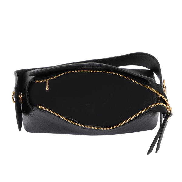 Siyah Hakiki Deri Kadın El Çantası - S25K1BC80348-D3H - 4