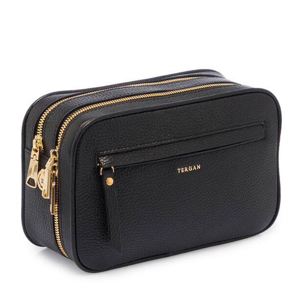 Siyah Hakiki Deri Kadın El Çantası - S26Y1BC80361-A41 - Tergan