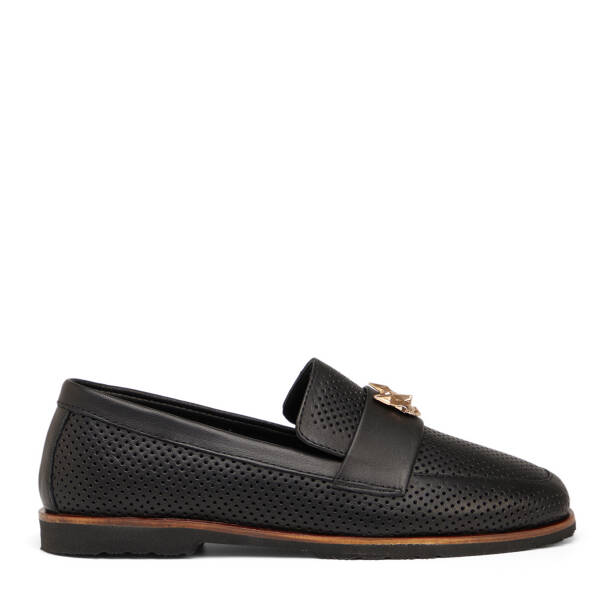 Siyah Hakiki Deri Kadın Loafer - K25I1AY67841-A23 