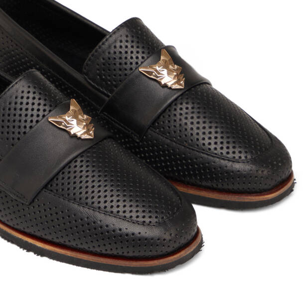 Siyah Hakiki Deri Kadın Loafer - K25I1AY67841-A23 - 3