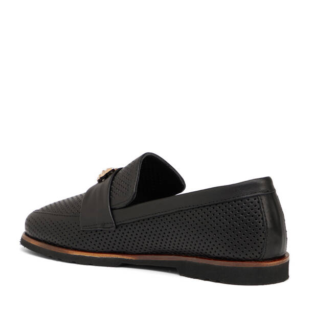 Siyah Hakiki Deri Kadın Loafer - K25I1AY67841-A23 - 4