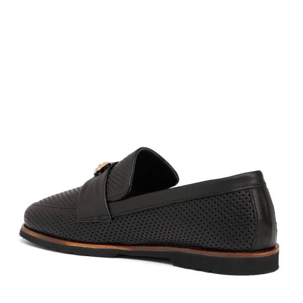 Siyah Hakiki Deri Kadın Loafer - K25I1AY67841-A23 - 4