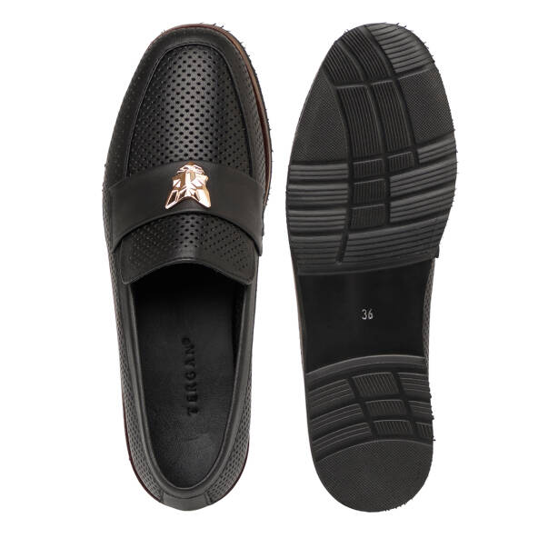 Siyah Hakiki Deri Kadın Loafer - K25I1AY67841-A23 - 6
