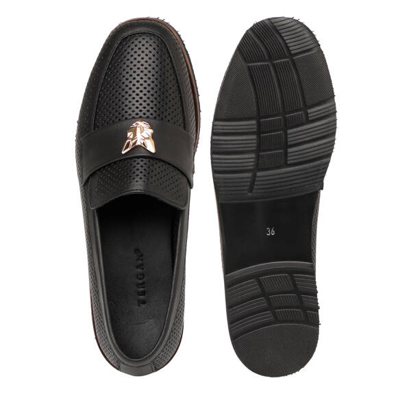 Siyah Hakiki Deri Kadın Loafer - K25I1AY67841-A23 - 6
