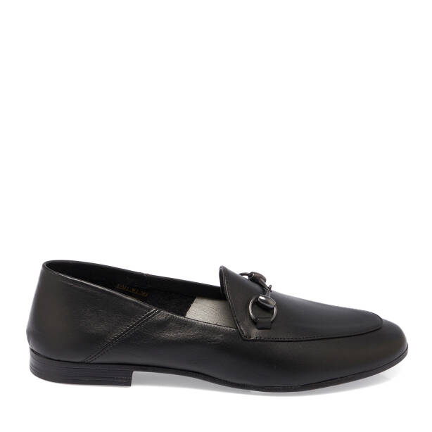 Siyah Hakiki Deri Kadın Loafer - K26I1AY68408-A23 - 3