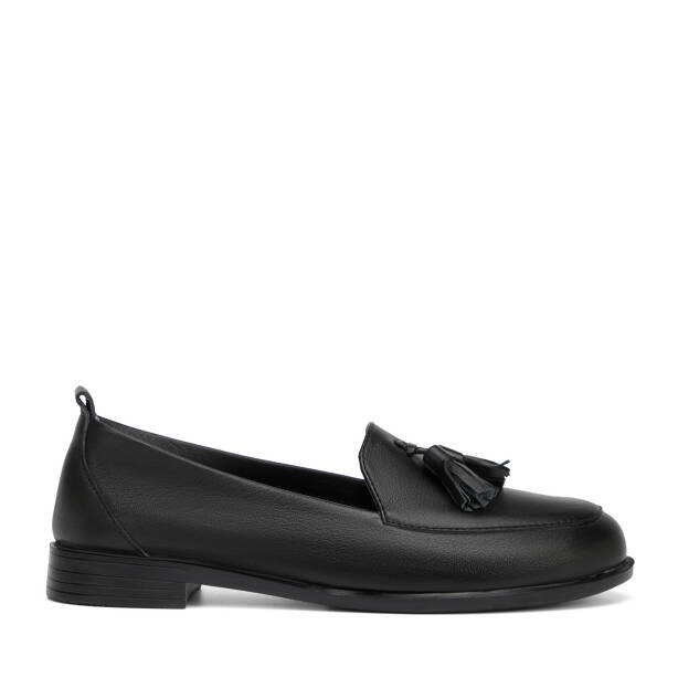 Siyah Hakiki Deri Kadın Loafer - K26I1AY68409-A23 - 1
