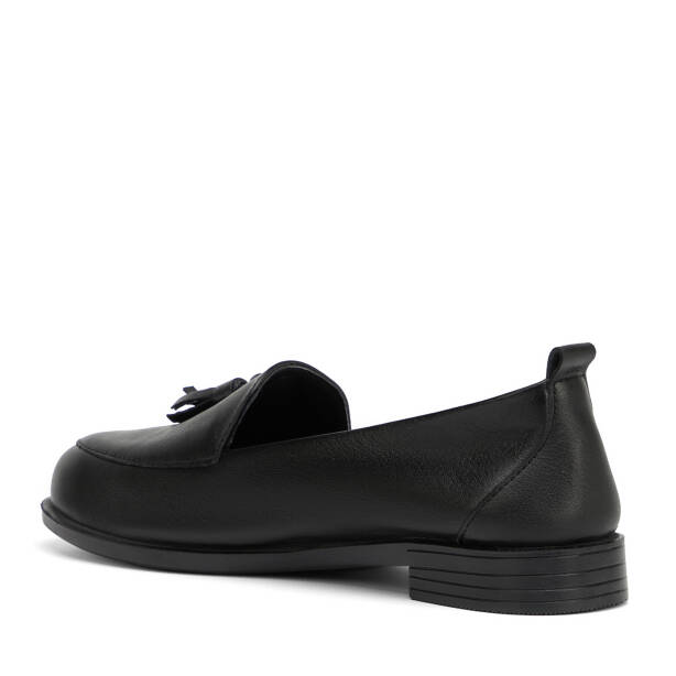 Siyah Hakiki Deri Kadın Loafer - K26I1AY68409-A23 - 4