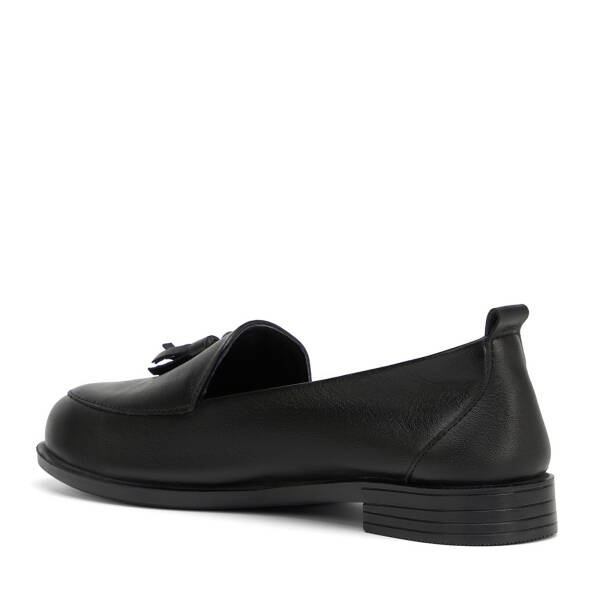 Siyah Hakiki Deri Kadın Loafer - K26I1AY68409-A23 - 4