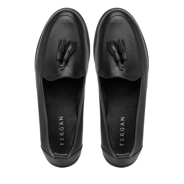 Siyah Hakiki Deri Kadın Loafer - K26I1AY68409-A23 - 5