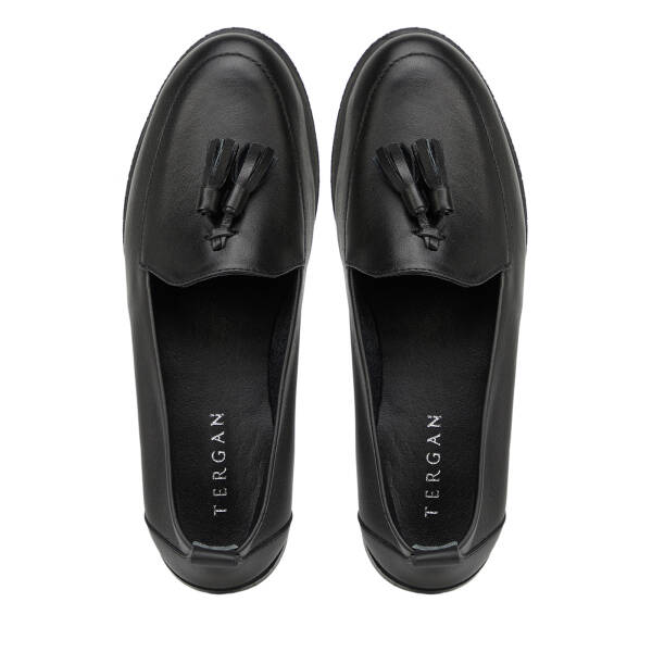 Siyah Hakiki Deri Kadın Loafer - K26I1AY68409-A23 - 5