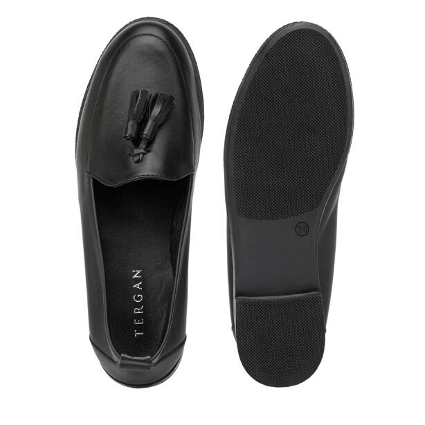 Siyah Hakiki Deri Kadın Loafer - K26I1AY68409-A23 - 6