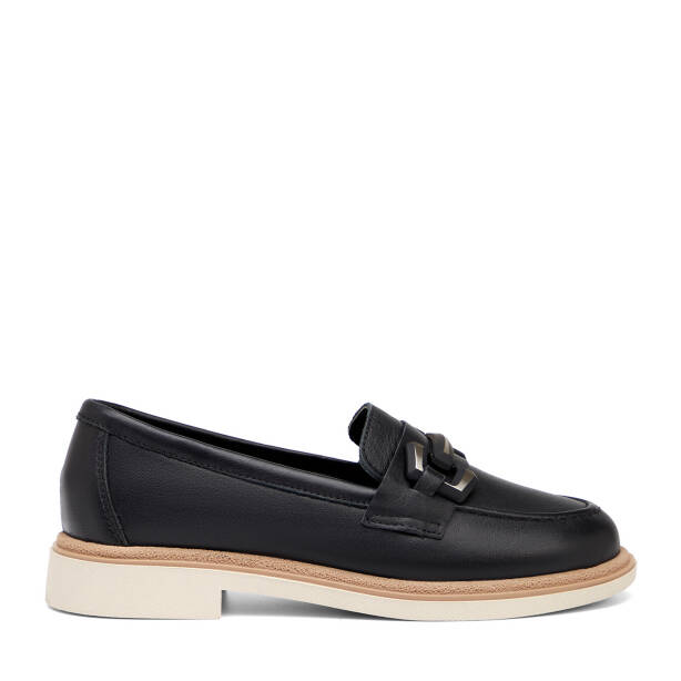 Siyah Hakiki Deri Kadın Loafer - K26I1AY68416-A23 