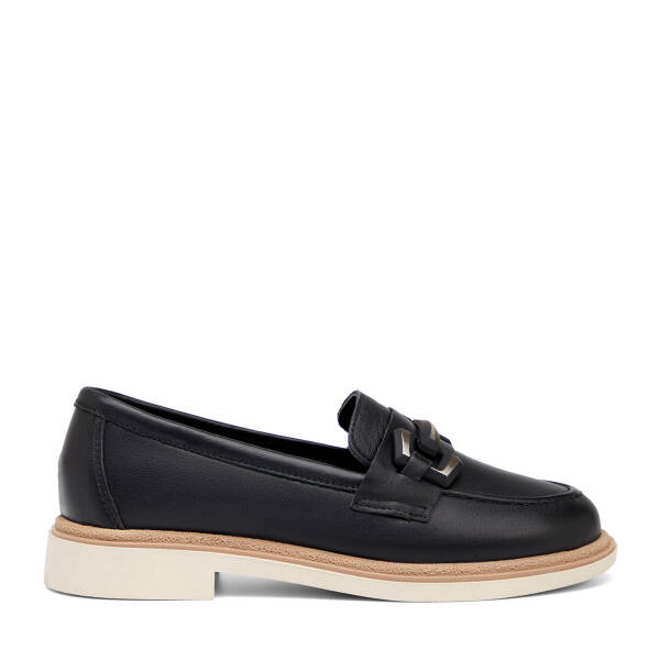 Siyah Hakiki Deri Kadın Loafer - K26I1AY68416-A23 - 1