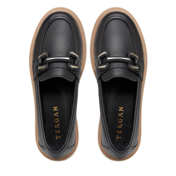 Siyah Hakiki Deri Kadın Loafer - K26I1AY68416-A23 - 5