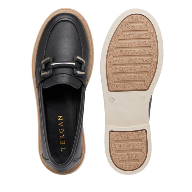 Siyah Hakiki Deri Kadın Loafer - K26I1AY68416-A23 - 6