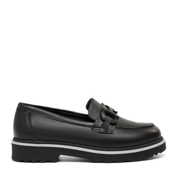 Siyah Hakiki Deri Kadın Loafer - K26I1AY68424-A23 - 1